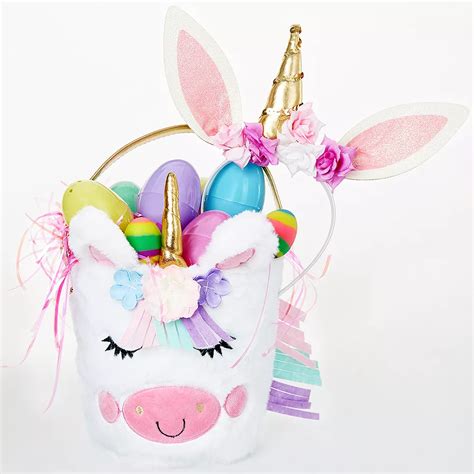 Plush Unicorn Easter Basket 7in X 13in Party City Canada