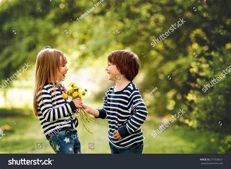 Boy Giving Flowers Images Stock Photos And Vectors Shutterstock