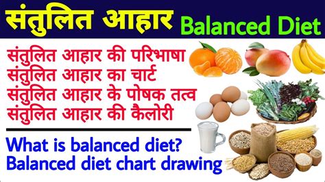 संतुलित आहार किसे कहते हैं Santulit Aahar Ka Chart Balanced Diet In