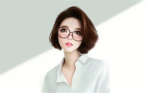 3840x2400 Anime Girl Green Eyes Glasses 4k 4k Hd 4k Wallpapers Images