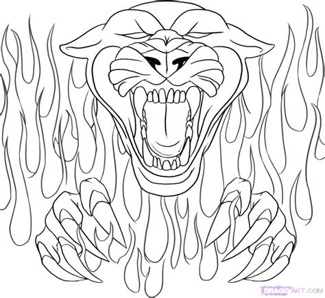 Panther Adult Coloring Page Coloring Pages