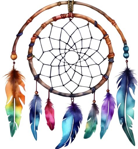 Watercolor Dream Catcher Ai Generated 33171740 Png
