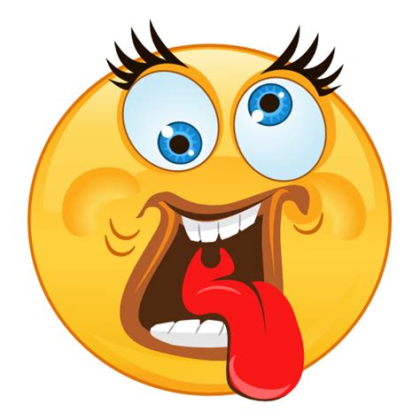 Crazy Cross Eyed Tongue Out Emoji Sticker png image