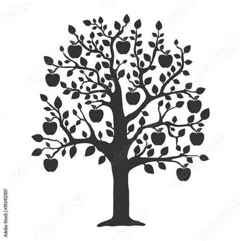 Apple Tree Silhouette Clip Art
