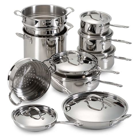 Cuisinart® Stainless Steel 17 Piece Cookware Set Bed Bath And Beyond