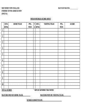 More scoreboards nfl nba mlb nhl ncaa football ncaa basketball tennis. doubles tennis score sheet - Fillable & Printable Top ...