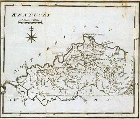 1795 Map Of Kentucky Map Vintage World Maps Kentucky
