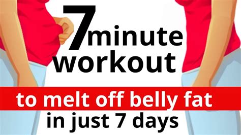 7 MINUTE HOME EXERCISE TO LOSE BELLY FAT 7 DAY CHALLENGE GET RID OF