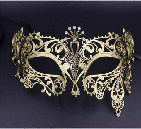 Gold Masquerade Mask With Crystals Mask Shop Australia