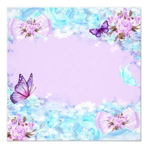 Create Your Own Invitation Purple Butterfly Butterfly