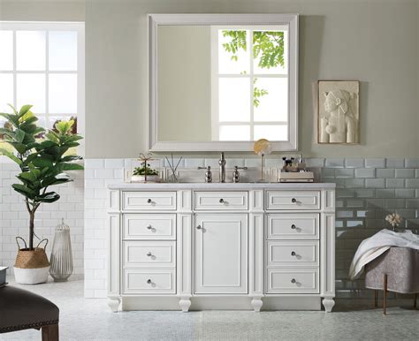 Every vanity, linen cabinet, and mirror they craft is made with care by expert artisans in the usa. James Martin Bristol Collection 60" Single Vanity, Bright ...