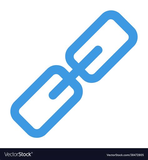 Hyperlink Icon In Blue Style For Any Projects Vector Image