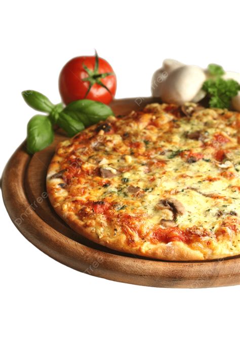 Pizza Luscious Pizza Mushroom Cheese Tomato Delicious Png