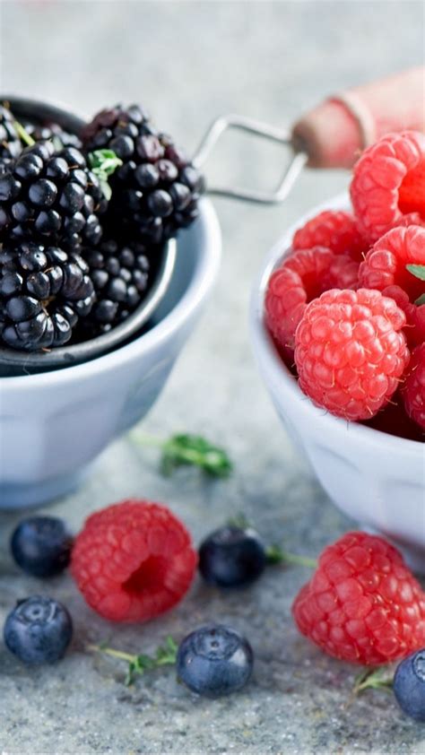 Raspberry And Blackberry Fruits Image