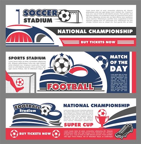 Premium Vector Vector Football Soccer Championship Banners