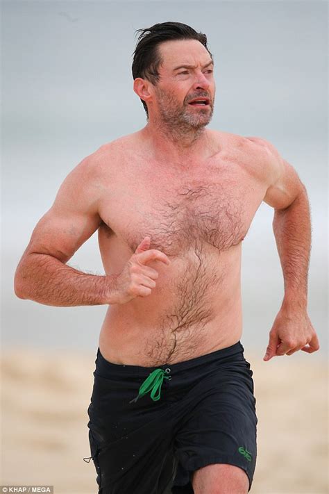 Hugh Jackman Shows Off His Ripped Physique At Bondi Beach Daily Mail Online