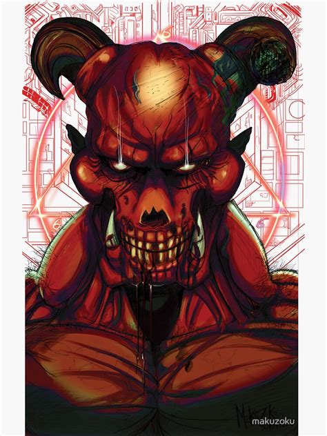Doom Baron Of Hell V1 Sticker For Sale By Makuzoku Redbubble