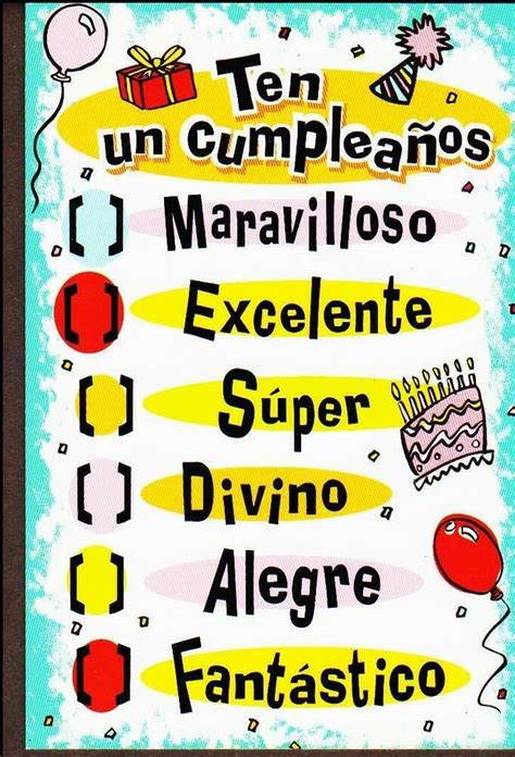 Free Printable Spanish Birthday Cards Printable Printable Word Searches