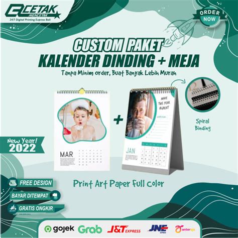 Jual Kalender Bali Tahun 2022 Dinding Dan Meja Promo Paket Custom
