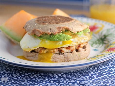 One each breakfast sandwich 5 oz. Healthy Breakfast Sandwich with Homemade Turkey Chorizo ...