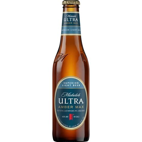 Michelob Ultra Amber Max Light Beer Bottle 12 Fl Oz Instacart