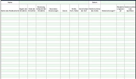 15 blanko tabelle zum ausdrucken torontotankard com kostenlose vorlagen. Medikamenten-Plan ausdrucken mithilfe einer Excel-Tabelle ...