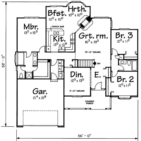 The home store offers a wide selection of modular one story house plans. Ranch House Plan with Two-Way Fireplace - 41689DB | 1st ...