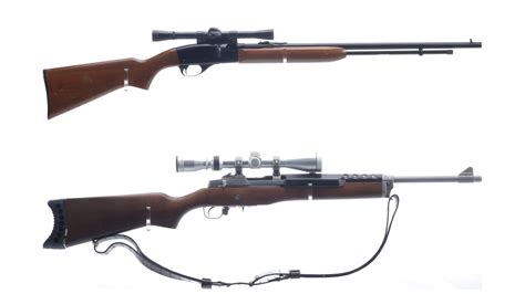 Two Semi Automatic Rifles With Scopes Rock Island Auction