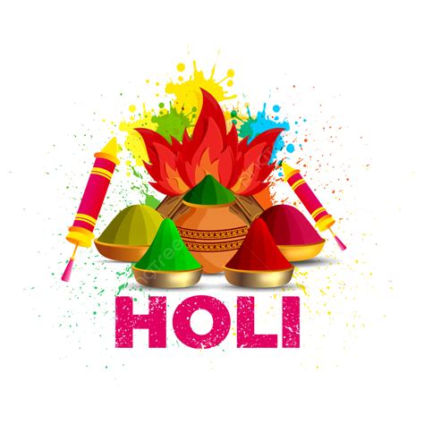Happy Holi Festival Vector Design Images Happy Holi Dahan Hindu