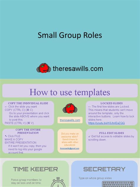 Small Group Roles Pdf