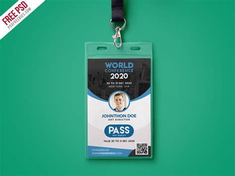 Conference Vip Entry Pass Id Card Template Psd Download Psd