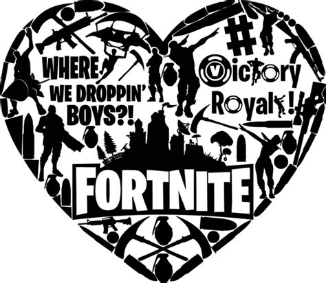 Fortnite Clipart Fonts Logos Silhouettes Vector Rayufo