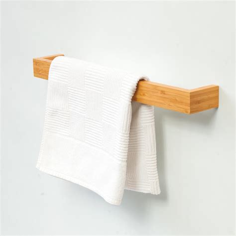 Wireworks Single Towel Rail 60cm Bamboo