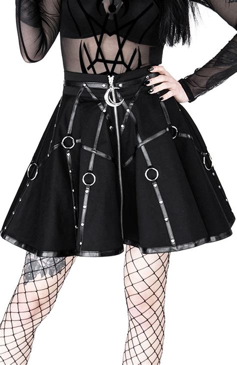 Women Mall Goth Skirts Gothic Mini Skirts Aesthetic Skirt Y2k High