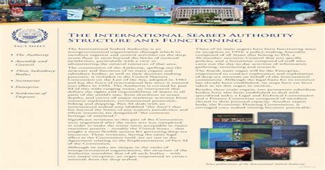 The International Seabed Authority Structure And Functioning Pdf