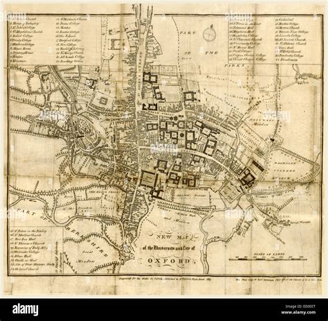 19th Century Map Oxford Stock Photos And 19th Century Map Oxford Stock