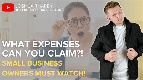 What Expenses Can You Claim Small Business Tax Saving Tips Youtube