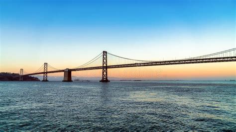 Panoramic View Of San Francisco Bay Bridge California United States