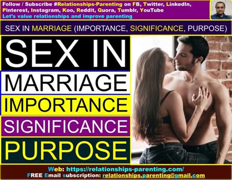 Sex In Marriage Importance Significance Purpose Man Woman Why