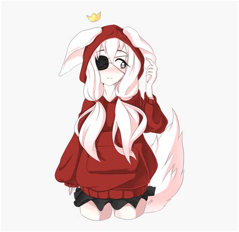Oc Own Character Anime Girl Art Hoodie Fox Ears Eye Red Hoodie Anime