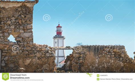 Architectural Detail Of The Cape Espichel Lighthouse Editorial Image
