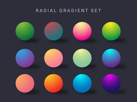 Radial Gradients Swatches For Ui Kit And Web Design Uplabs