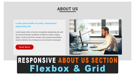Responsive About Us Section Using Html And Css Flexboxgrid Rankedia