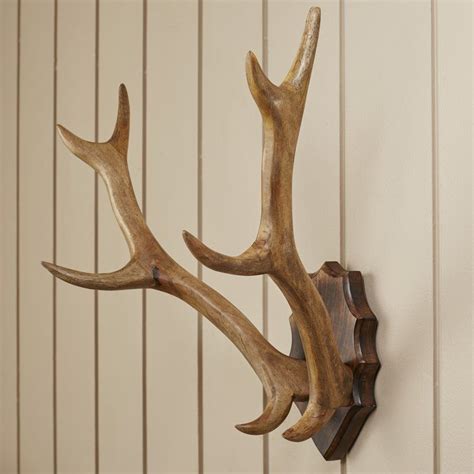 Wood Antler Mount Wall Décor 24 H X 22 W X 135d Wall Decor