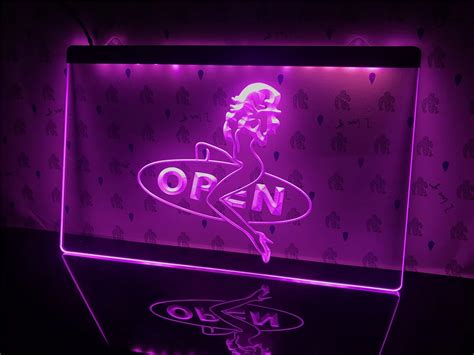 Open Sexy Sex Girls Pub Bar Club Led Neon Light Sign I033plak And Tanda Tanda Aliexpress
