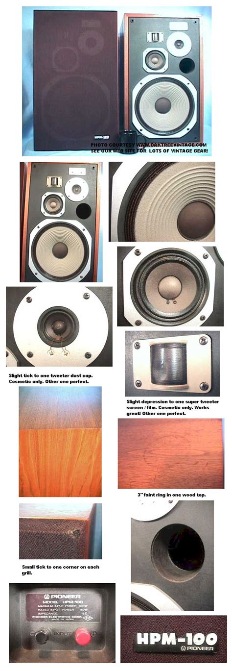 Pioneer Replacement Speaker Parts Drivers Spares For
