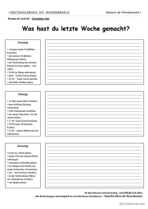 A1 A2 Das Perfekt Schreiben Sie Deutsch DAF Arbeitsblätter pdf doc