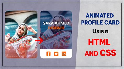 How To Create A Profile Card Using Html And Css Animated Profile