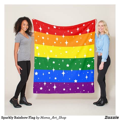 Sparkly Rainbow Flag Fleece Blanket Rainbow Flag Fleece