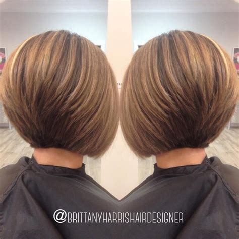 One Length Bob With Stacked Nape Stacked Hair Stacked Haircuts